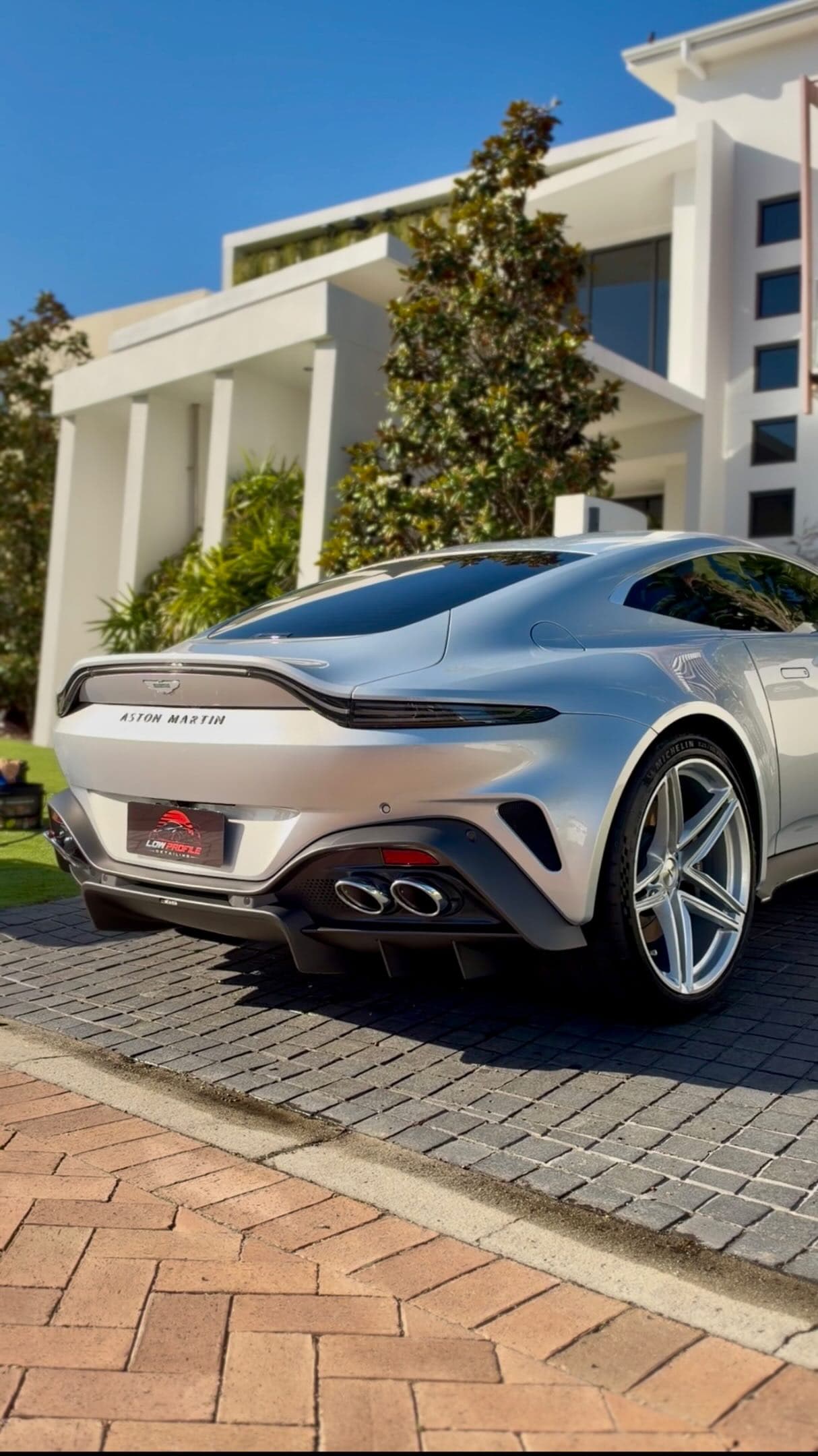 Aston Martin Vantage S during a Low Profile Signature detail
